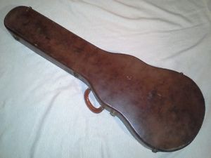 Aged, Roadworn 1959 Gibson Les Paul Vintage Style Case. 1950's Leather Handle