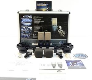 AKG C 414 XLS/ST Matched Pair Large-Diaphragm Condenser Microphones w Case C414