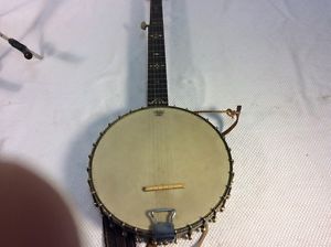 Antique 19th Century L.B. Gatcomb 5 String Banjo Model 25 Standard Pearl Inlay