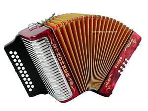 Akkordeon Harmonika Hohner Corso G-C Aussteller, neuer Rucksack & neue Riemen