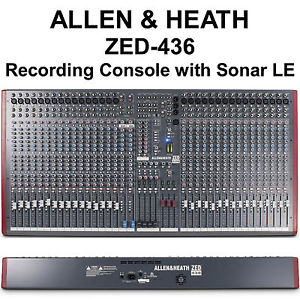 ALLEN & HEATH ZED-436 Pro Audio Recording Console with Sonar LE $200 Instant Off