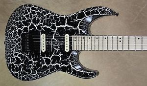 Jackson Pro Series DK2M Dinky Limited Run Black and White Crackle Guitar