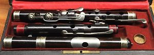 Antique Flute by Dawkins, London - 8-key, cocus wood with silver rings and keys
