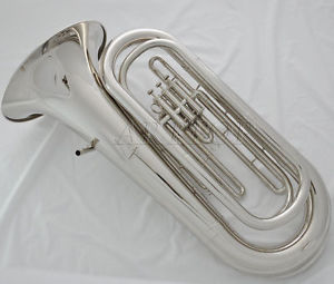Professional Nickel silver Bb key tuba horn with new case 2pcs mouthpiece