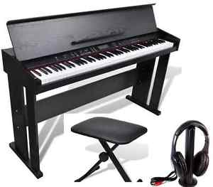 PIANOFORTE CLASSICO MODERNO DIGITALE ELETTRONICO 88 TASTI + PANCHETTA E CUFFIE