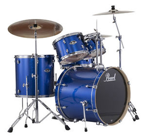 Pearl Export Kit Batteria in Blue Sparkle Con Hardware & Piatti (NUOVA)