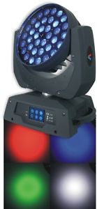 2pcs  360W RGBW  wash  LED zoom moving head theatre studio light +flight case