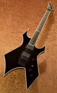 B.C.Rich NJ DELUXE WARLOCK Black w/soft case F/S guitar from Japan #E540