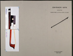 A fine old French certified violin bow P.Cuniot, 1875.