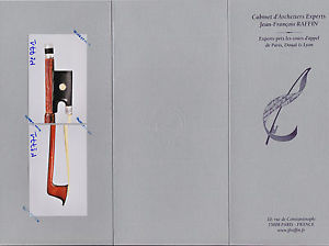A very fine French certified violin bow by Justin Poirson,ca. 1890,NICE!