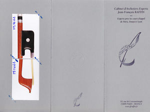 A superb French certified cello bow by J.J. Martin, ca. 1870.