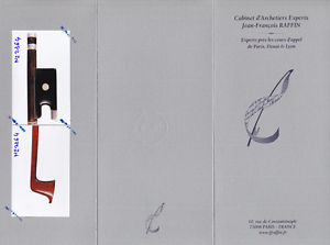 A very fine French certified violin bow Charles Claude Husson, ca.1900, NICE!