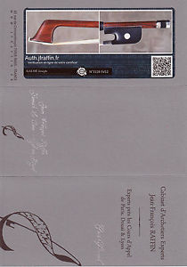 A fine French certified cello bow by Joseph Gaude, branded, ca. 1840, NICE!