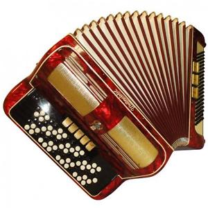 Weltmeister, 5 Rows, 120 Bass, Rare German Chromatic Button Accordion Bayan, 723