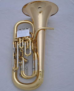 Professional Compensating system Euphonium pistons horn Gold lacquer with case