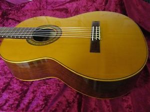 Vincent Sanchis MOD 36 nylon strung guitar and hard case.