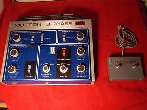 VINTAGE MU-TRON BI-PHASE PHASER SHIFTER MUSITRONICS w/FOOTSWITCH ORIGINAL & RARE