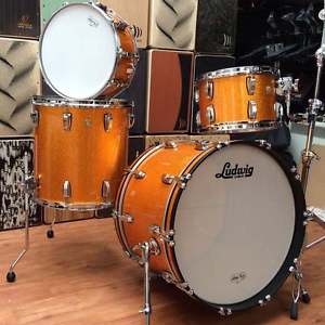 Ludwig Classic Maple USA Drum Kit 12/16/22 & Snare Gold Sparkle Finish