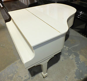 SCHUMANN G84 High Polish Ivory BABY GRAND PIANO Free Delivery within 50 miles