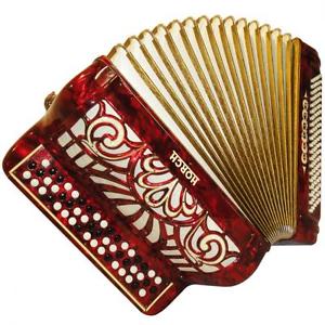 Horch, Amazing Rare German Chromatic Button Accordion Bayan, 3 Row 100 Bass, 757