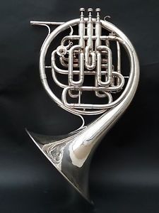 VERY RARE COUESNON MONOPOLE DOUBLE ASCENDING FRENCH HORN  BEAUTIFUL DESIGN