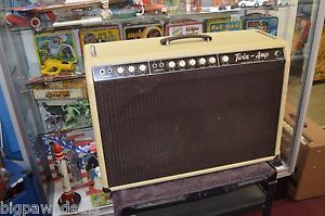 Vintage 1962 Fender Blonde Twin Amp  Tube Guitar Combo Amplifier 2x12"