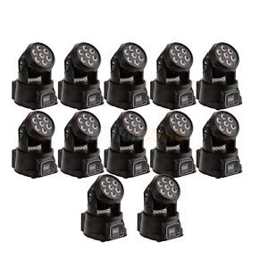 12PCS 100W 7LED RGBW Auto-Sound Control DMX512 Rotary Stage Lighting Party/Disco