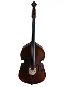 Double Bass 3/4 size full-carved, brown-matte new - Made in Europe