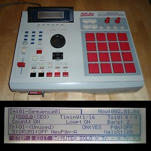 CUSTOM Akai MPC 2000XL w/RED LEDs/PADS 1GB CF Drive MAX RAM
