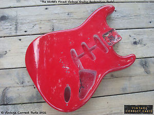 Vintage 1959 Fender Stratocaster PROJECT Body Hardtail Dakota Red 1958 1957 4lbs