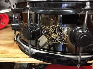 2001 DW Limited Edition Engraved Black Beauty Brass Snare Drum- #16 of 70 Made!!