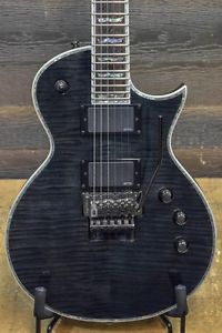 2012 ESP LTD EC-1000 FR See Thru Black Floyd Rose Electric Guitar #W12010125