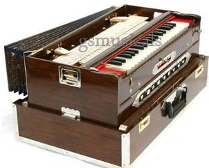 HARMONIUM 9 SCALE CHANGER TEAK WOOD  3 SET PORTABLE TRAVELLER MODEL GSM048