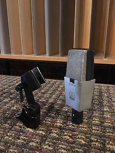 Vintage AKG C 414 EB SILVER- C 12 NYLON CAPSULE, C414EB microphone with CLIP