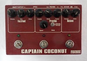 Original FoxRox Captain Coconut Pedal Fuzz Foot Octave Vibe Jimi Hendrix TONE!!