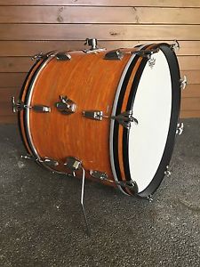 RARE 1960s LUDWIG 20" MOD ORANGE BASS DRUM KEYSTONE BADGE