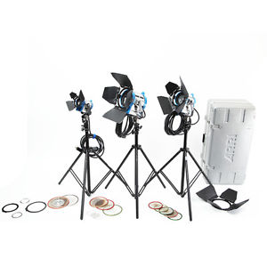 Arri 150/300/650 Compact Tungsten Fresnel 3-Light KIT w/ Accessories & Hard Case